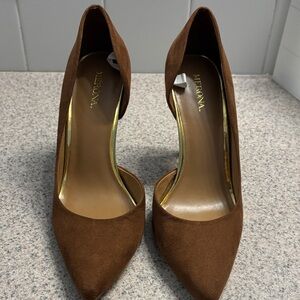 Merona Elegant Brown Suede Heels